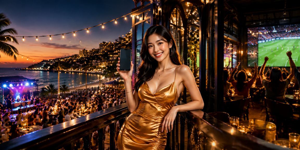 Người dùng tại Phú Quốc đăng nhập casino trực tuyến qua điện thoại trong quán cà phê
